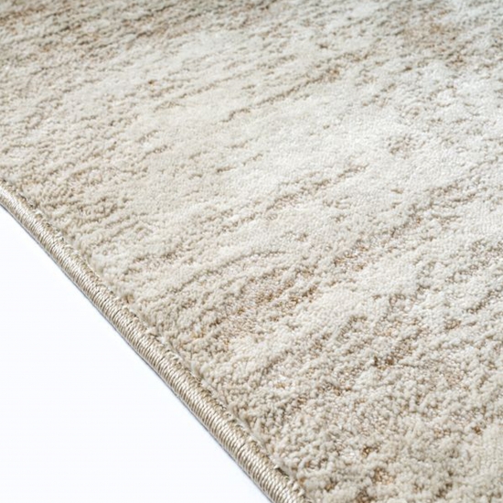 Preview: Teppich beige modern Struktur weich pflegeleicht