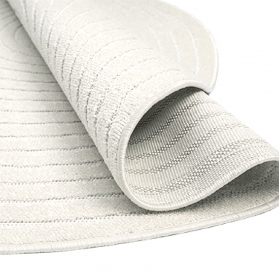 Preview: Runder wetterfester Teppich | In- & Outdoor | in cream Preview: Runder wetterfester Teppich | In- & Outdoor | in cream