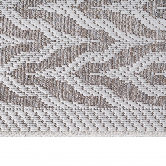 Teppich Beige Creme für In- & Outdoor strapazierfähig pflegeleicht modern