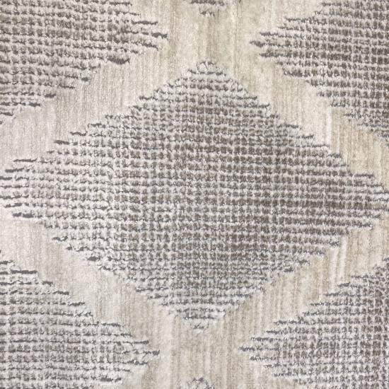 Preview: Schlafzimmer Teppich – schlichtes Rautenmuster – in creme Preview: Schlafzimmer Teppich – schlichtes Rautenmuster – in creme