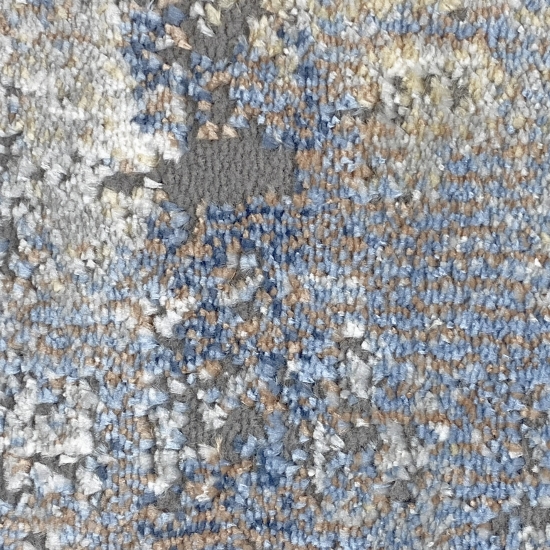 Wohnzimmerteppich – abstraktes Muster – mehrfarbig grau blau