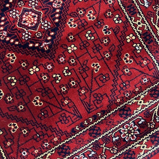 Eleganter Orientteppich | Blumen Muster | in rot