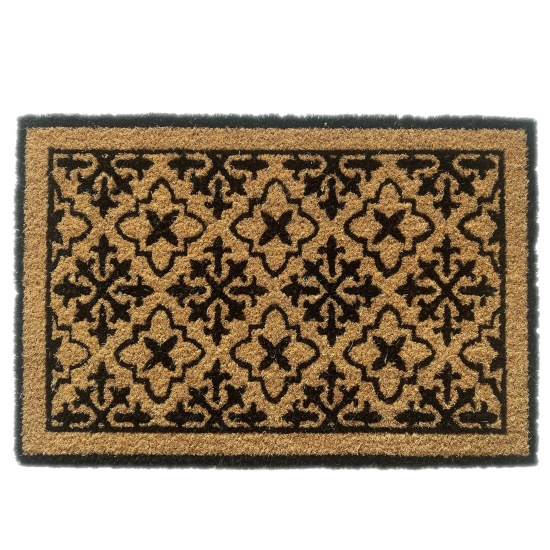 Preview: Schuhabstreifer mit Ornamenten & Bordüre • strapazierfähiges Kokos