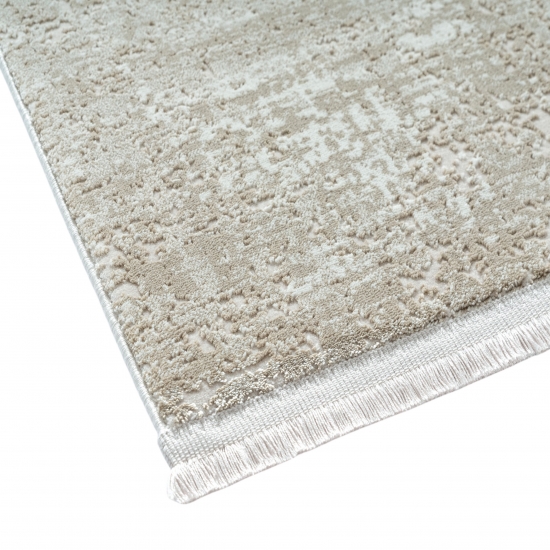Preview: Teppich Vintage Look weich modern Wohnzimmer Beige