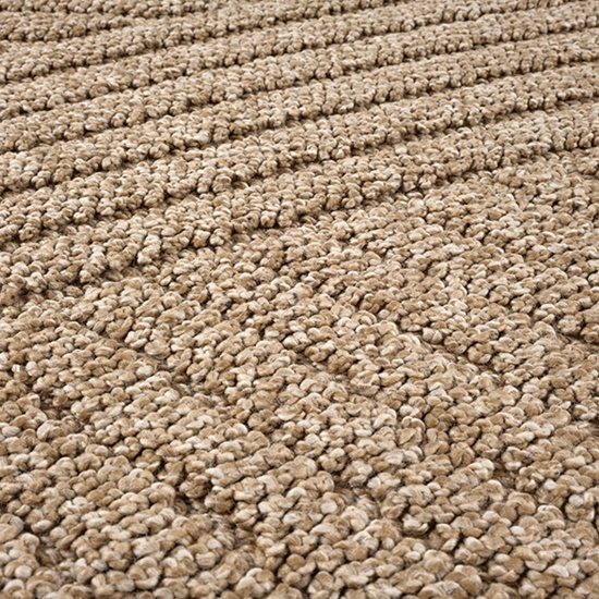 Teppich In- und Outdoor mit Wellenmuster vielseitig einsetzbar in Beige