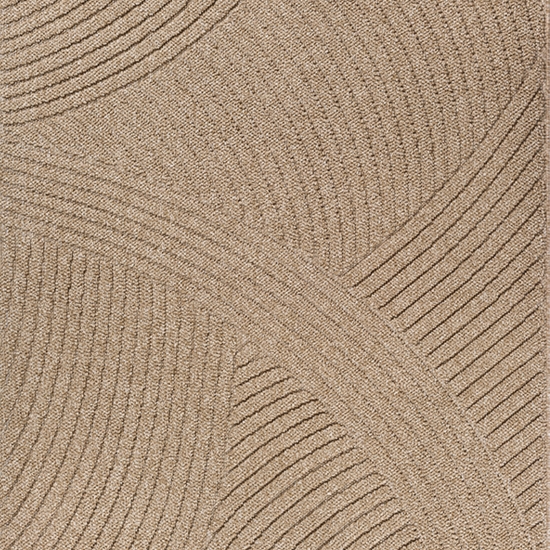 Teppich In- und Outdoor mit Wellenmuster vielseitig einsetzbar in Beige
