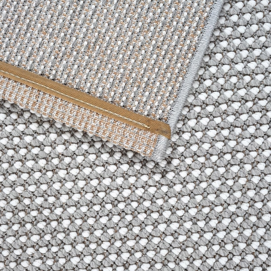 Wohnzimmer Kurzflor Teppich Pflegeleicht mit modernem Design in grau