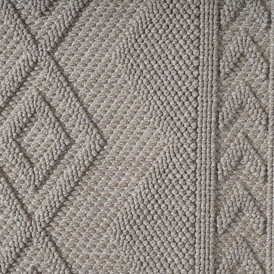 Preview: Boho Teppich mit moderner Loop-Struktur für Wohnräume Beige