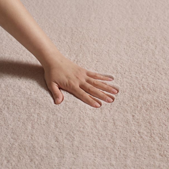 Preview: Teppich Creme-Rosa mit Antirutsch-Rücken und weicher Oberfläche Preview: Teppich Creme-Rosa mit Antirutsch-Rücken und weicher Oberfläche