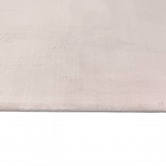 Waschbarer Teppich Creme-Rosa mit Antirutsch-Rücken und weicher Oberfläche