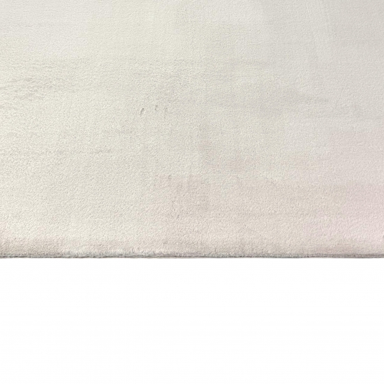 Teppich Creme mit Antirutsch-Rücken und weicher Oberfläche