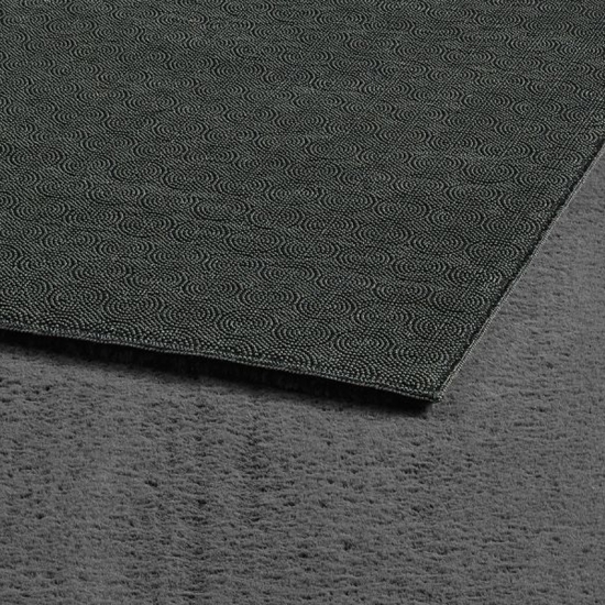 Waschbarer Teppich Anthrazit weich rutschfest für Fußbodenheizung geeignet schadstofffrei pflegeleicht für Schlafzimmer und Wohnzimmer