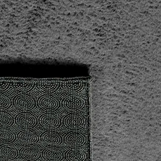Waschbarer Teppich Anthrazit weich rutschfest für Fußbodenheizung geeignet schadstofffrei pflegeleicht für Schlafzimmer und Wohnzimmer