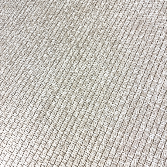 In- & Outdoorteppich Terrasse wetterfest kurzflor einfarbig in beige