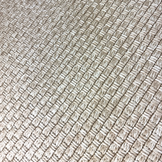 In- & Outdoorteppich Terrasse wetterfest kurzflor einfarbig in beige