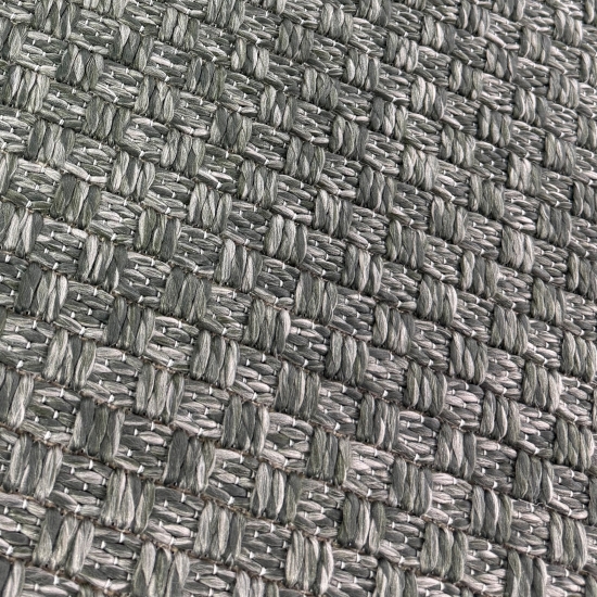Preview: Teppich Grün Flechtoptik Strapazierfähig Indoor Outdoor