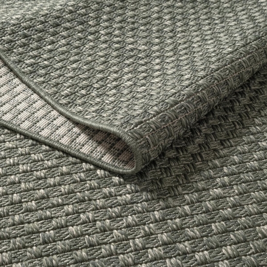 Teppich Grün Flechtoptik Strapazierfähig Indoor Outdoor
