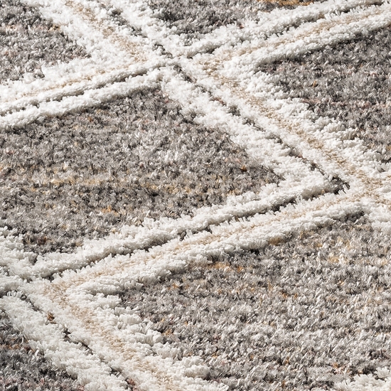 Preview: Orient Teppich mit modern legerem Orient Rautenmuster in beige Preview: Orient Teppich mit modern legerem Orient Rautenmuster in beige
