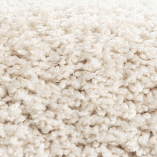 Gemütlicher Designerteppich Gästezimmer einfarbig creme