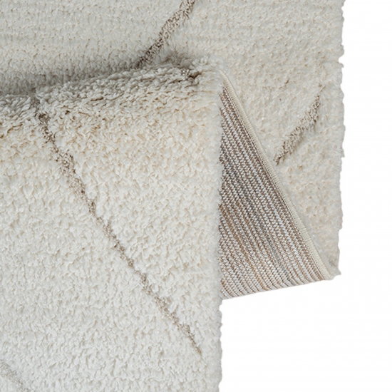 Preview: Natürliche Eleganz: 3D-Teppich mit skandinavischem Flair – Weiß, Creme-beige Preview: Natürliche Eleganz: 3D-Teppich mit skandinavischem Flair – Weiß, Creme-beige