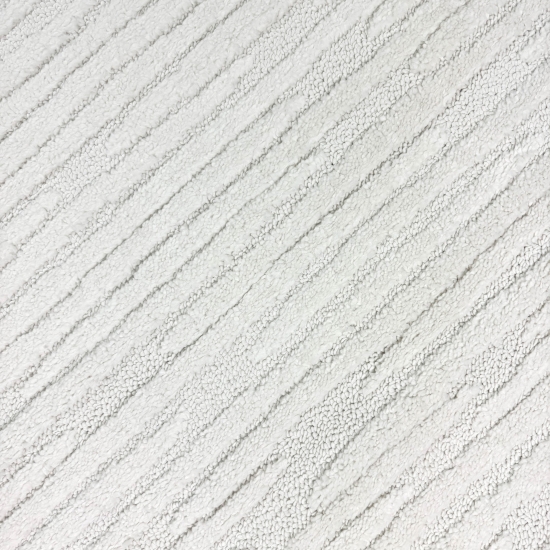 Wohnzimmer Schlafzimmer Teppich mit Hoch-Tief-Effekt und gemusterten Linien in der Farbe creme