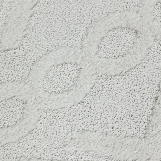 Boho Wohnzimmerteppich mit Rauten und Kreisen in Creme