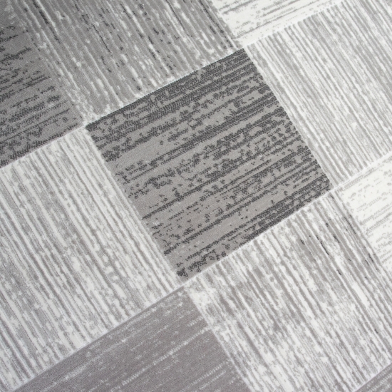 Preview: Moderner Kurzflorteppich mit Karomuster Grau Beige Preview: Moderner Kurzflorteppich mit Karomuster Grau Beige