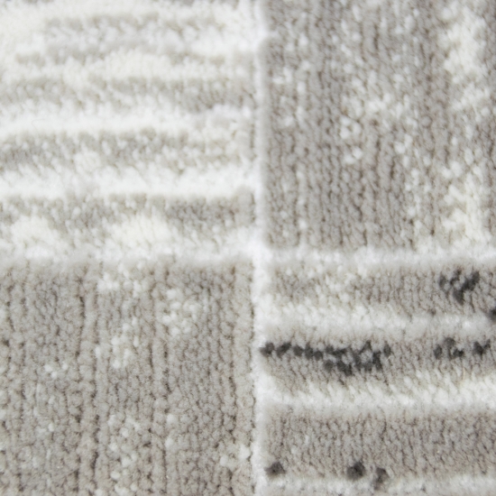 Preview: Moderner Kurzflorteppich mit Karomuster Grau Beige Preview: Moderner Kurzflorteppich mit Karomuster Grau Beige