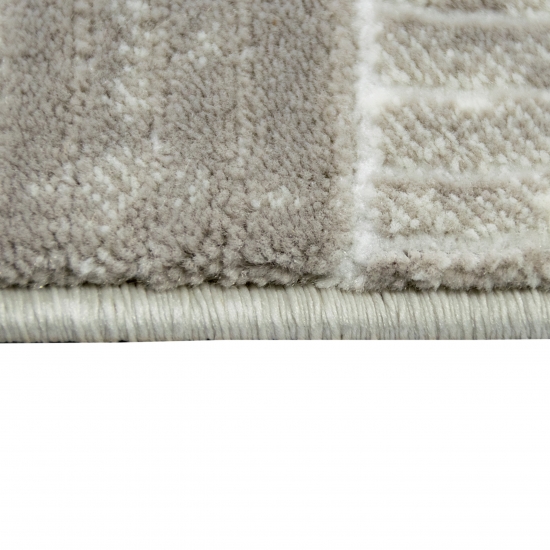 Moderner Kurzflorteppich mit Karomuster Grau Beige Moderner Kurzflorteppich mit Karomuster Grau Beige