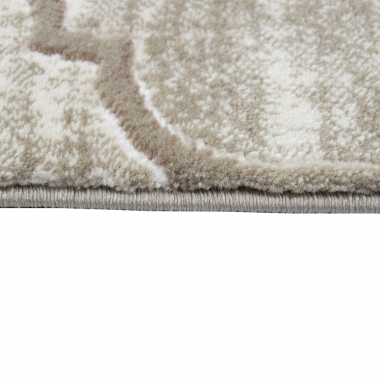 Moderner Kurzflorteppich mit Ornamentmuster Creme Beige Moderner Kurzflorteppich mit Ornamentmuster Creme Beige