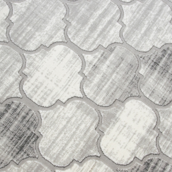 Preview: Moderner Kurzflorteppich mit Ornamentmuster Grau-Beige mit Cremeakzenten Preview: Moderner Kurzflorteppich mit Ornamentmuster Grau-Beige mit Cremeakzenten