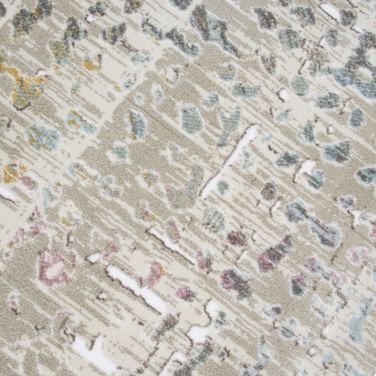 Preview: Moderner Kurzflorteppich mit elegantem Farbverlauf in Beige Multi Preview: Moderner Kurzflorteppich mit elegantem Farbverlauf in Beige Multi