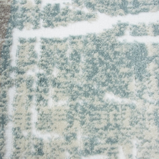 Preview: Moderner Kurzflorteppich Grau-Beige mit farbenfrohen Akzenten Preview: Moderner Kurzflorteppich Grau-Beige mit farbenfrohen Akzenten