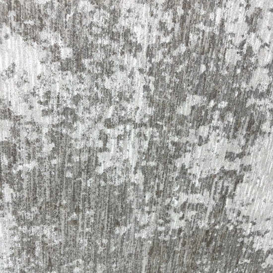 Teppich Beige Creme mit abstraktem Muster, Fransen und modernem Design