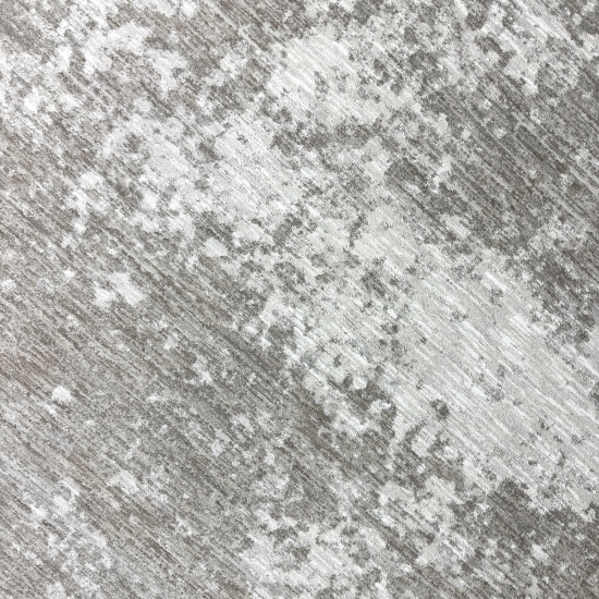 Teppich Beige Creme mit abstraktem Muster, Fransen und modernem Design