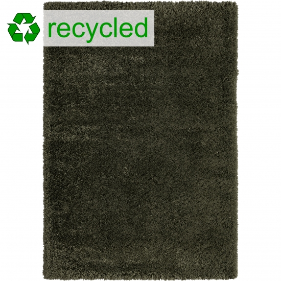 Umweltfreundlicher Recycle Flauschteppich Wohnzimmer | grün