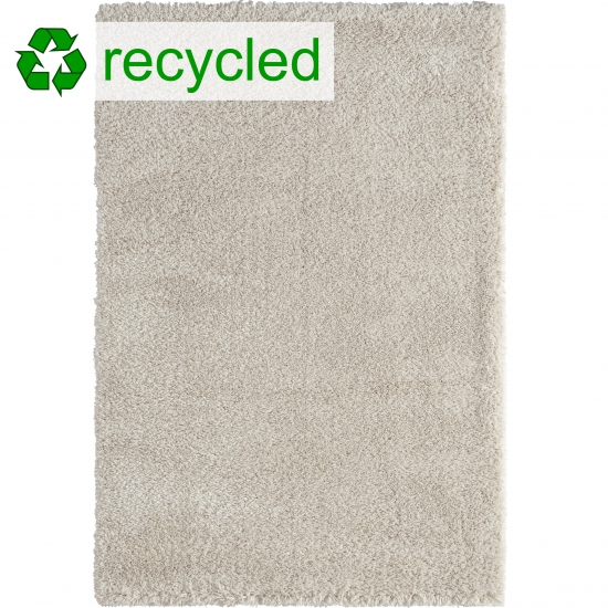 Umweltfreundlicher Recycle Flauschteppich Wohnzimmer | weiß