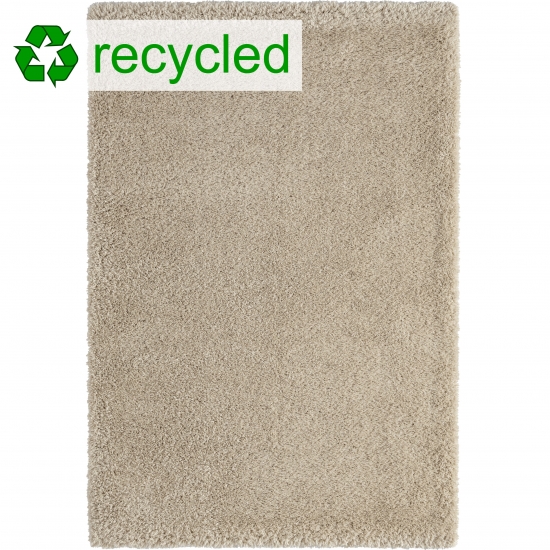 Umweltfreundlicher Recycle Flauschteppich Wohnzimmer | beige