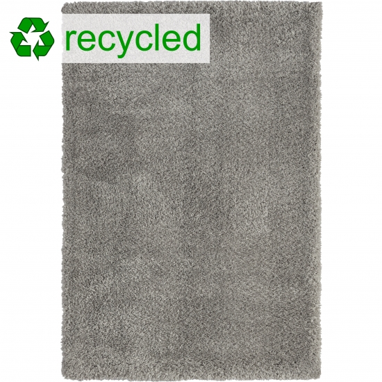 Umweltfreundlicher Recycle Flauschteppich Wohnzimmer | grau