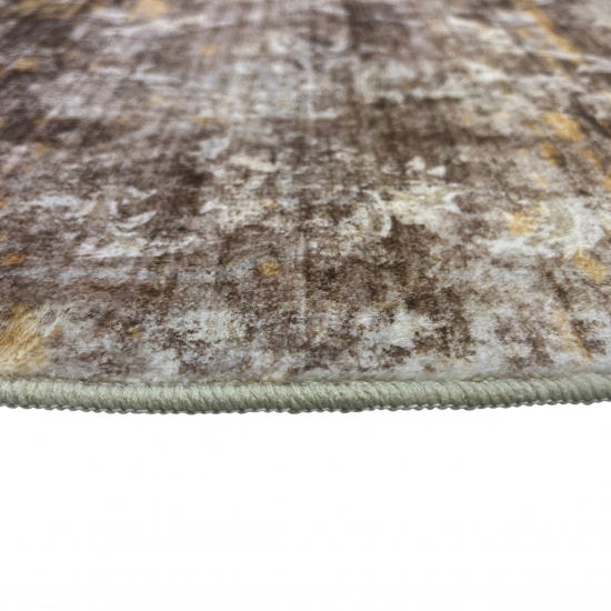Brauner Teppich Modern mit floralem Vintage-Muster