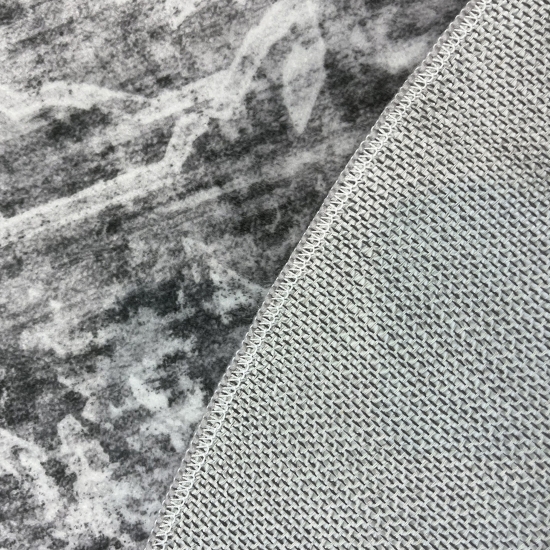 Teppich Grau Modern mit floralem Vintage-Muster