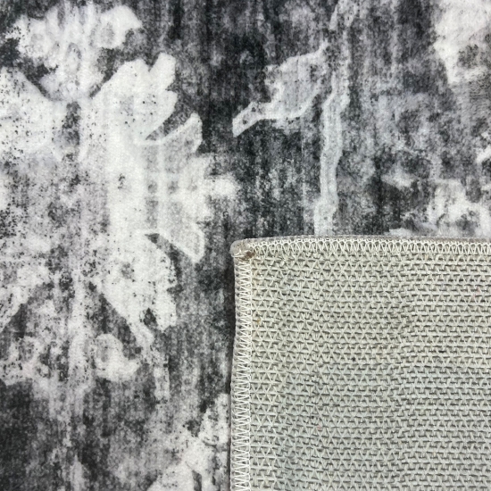 Teppich Grau Modern mit floralem Vintage-Muster