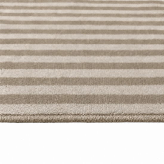 Teppich Braun abstraktes Linienmuster mit Flanell-bedruckter Oberfläche