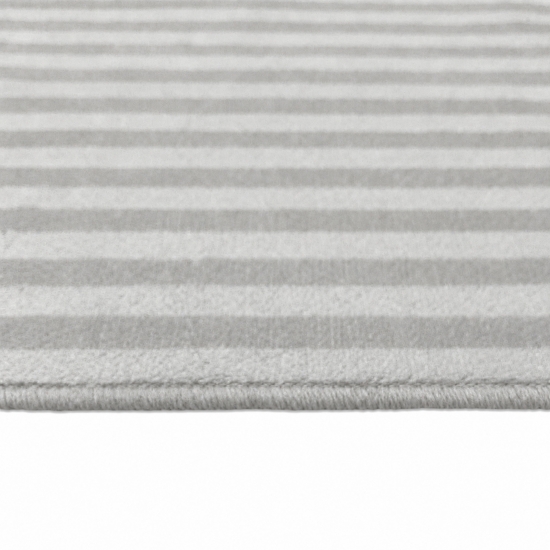 Teppich Grau grafisches Linienmuster flache Flanelloberfläche