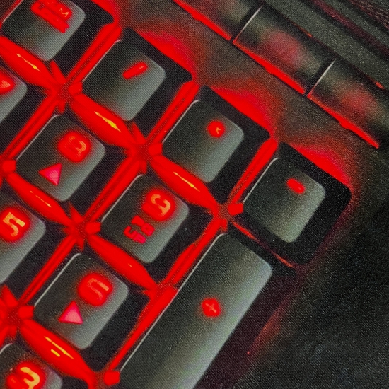 Preview: Gaming Teppich mit Konsole und Joystick rot und schwarz