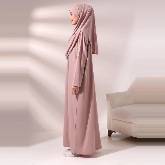 Gebetsset Rosa mit langem Gebetskleid Teppich und Perlenkette