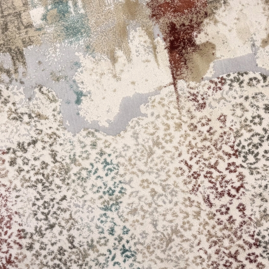 Preview: Gebetsteppich mit Moschee-Motiv in sanften Creme- und Beigetönen