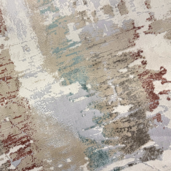 Preview: Gebetsteppich mit Moschee-Tor Motiv in hellen Creme- und Naturtönen