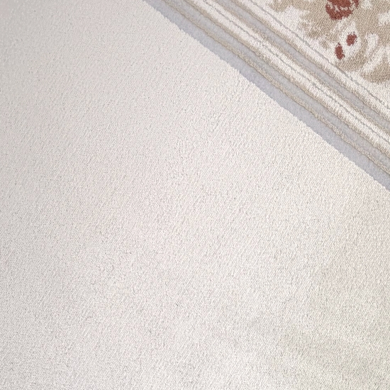 Preview: Gebetsteppich mit Mihrab-Motiv und ornamentaler Verzierung in Creme und Gold