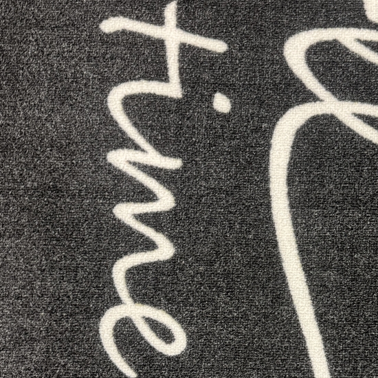 Preview: Küchenläufer Schwarz mit Coffee-Time-Schriftzug für die Küche